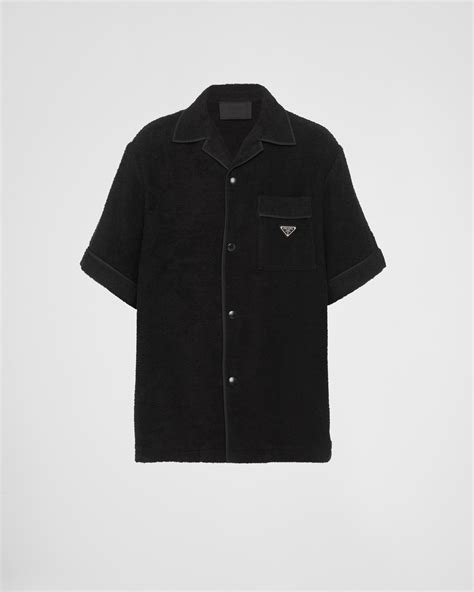 prada black bowling shirt